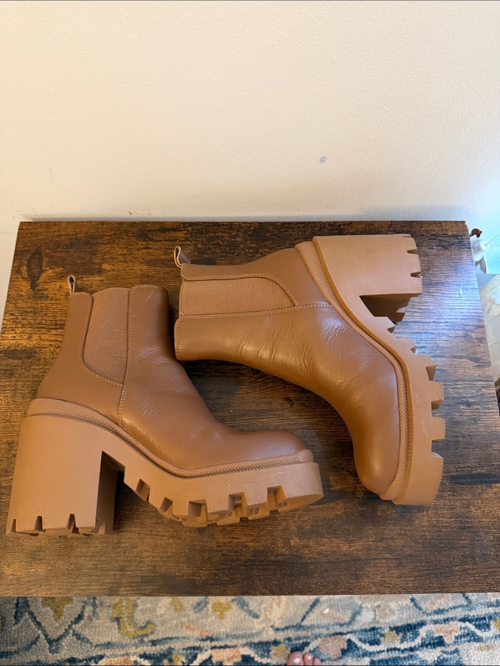 Steve Madden Roxie Chunky Platform Chelsea Boot - Brown sz 6 - Picture 5 of 5